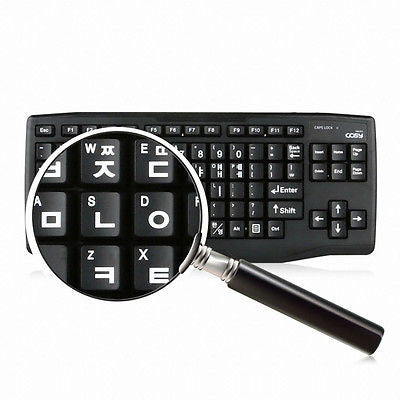 Big font buttons key large print Letter KOREAN ENG Keyboard Ten keyless korea