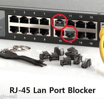 Lan Port RJ-45 Lock Block Prevent Defense Occlude Encumber for Security Locking
