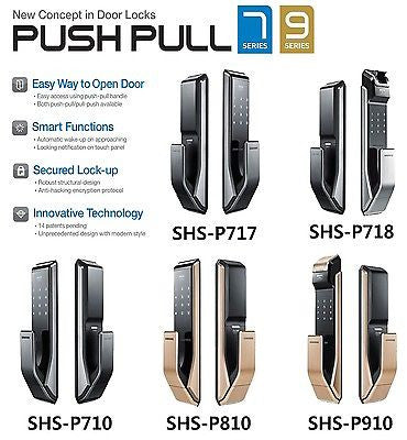 Samsung EZON Push Pull Keyless Lock SHS-P710,SHS-P717,SHS-P718 Digital Doorlock