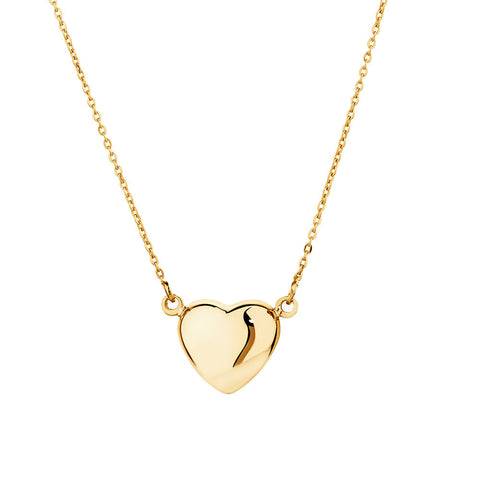 Gold Necklace Full Heart