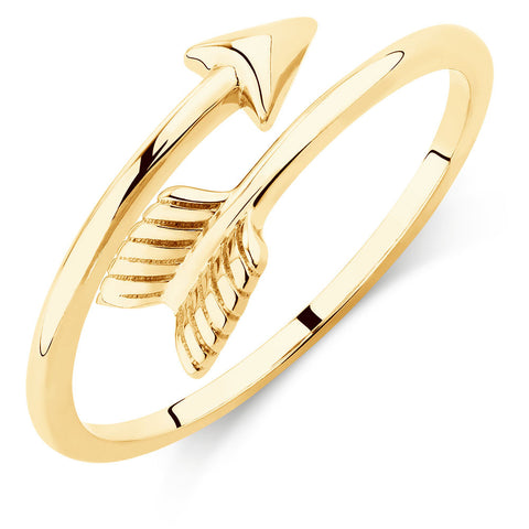 Gold Ring Cupid's Arrow Thin
