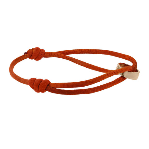 Leather BRACELET With Ring Red