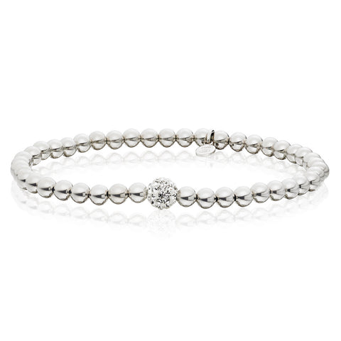 Silver BRACELET thin cubic sphere