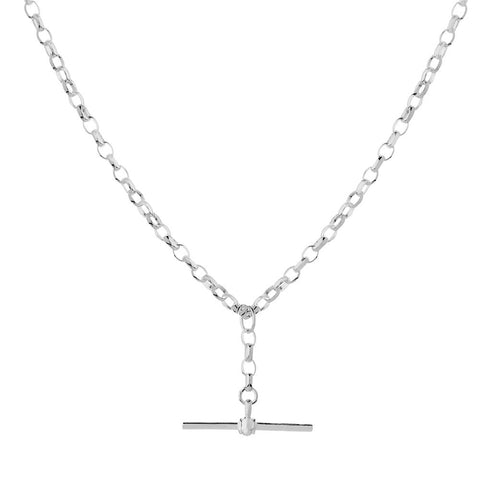 Silver Necklace with Simple Bar Pendant