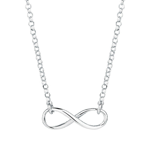 Silver Necklace with Infinite Mobius's Band Pendant