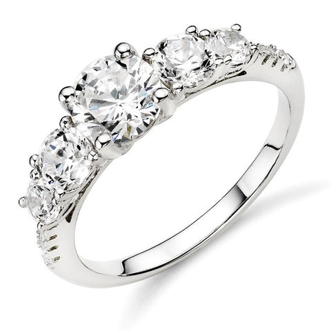Silver Ring With Diamonds